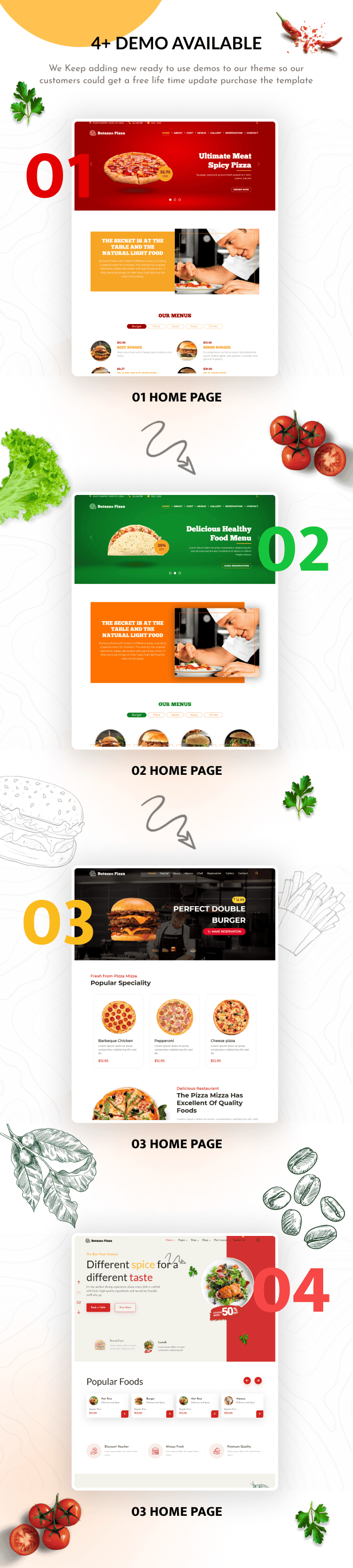 Butazzo Pizza - Restaurant & Pizza One Page HTML Template